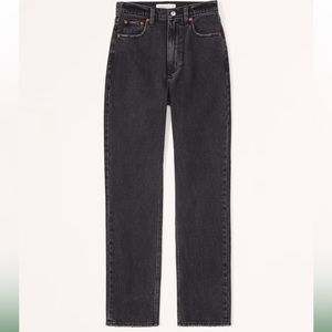 Abercrombie The Ankle Straight Ultra High Rise Black Jeans Size 27 / 4